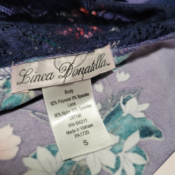 ✨ SALE Linea Donatella Lainie Trellis Sleep Cami Purple Floral NWT Size Small - Picture 7 of 7